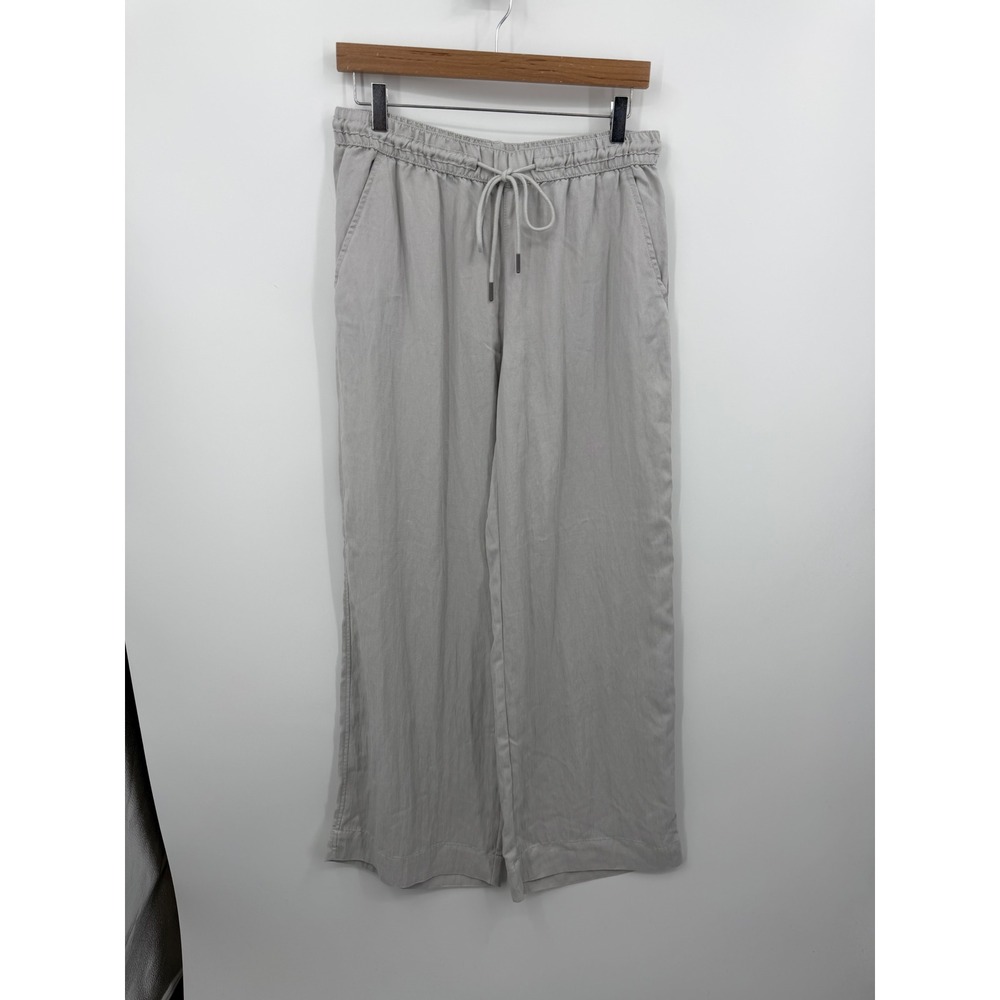 Calypso St. Barth Wide Leg Drawstring Pants Women Size M Gray Lyocell Rayon